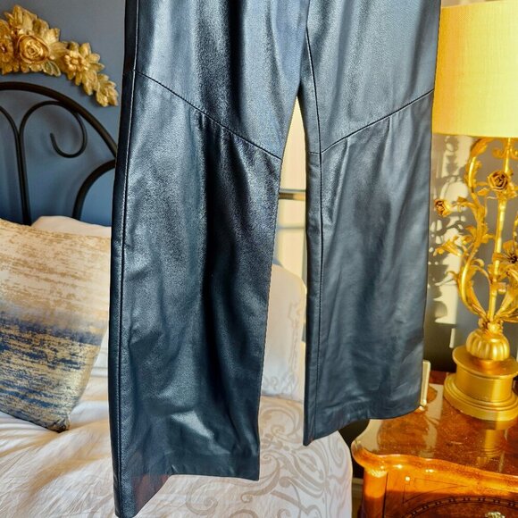 Danier Black Leather Moto Pants - Picture 2 of 11